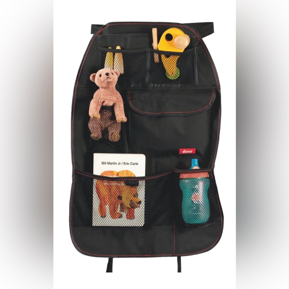 Car organizer for kids toys, snacks ect black waterproof